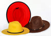 Mustard Red Bottom Fedora Hat